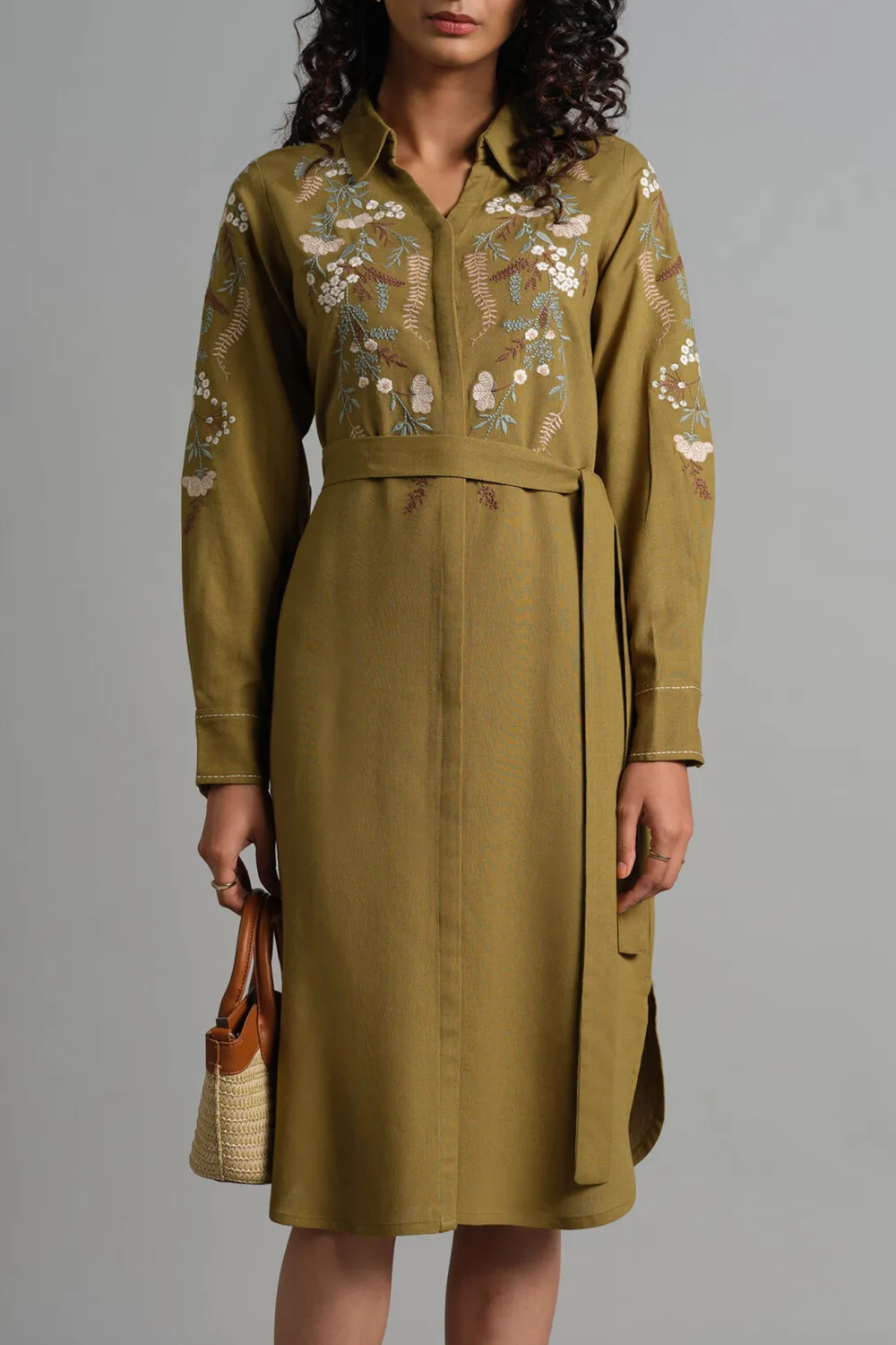 Casual Style Olive Dress